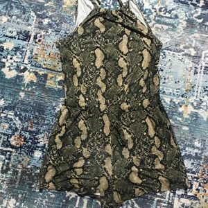 Snake print romper